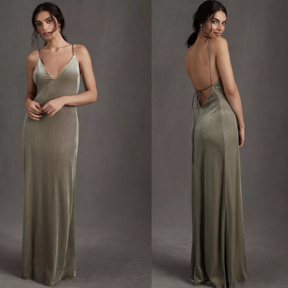 Jenny Yoo Stretch Velvet Sabina dress